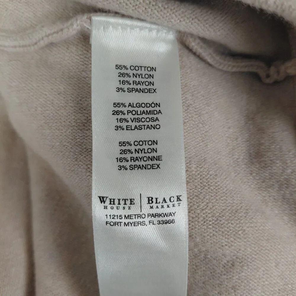 White House Black Market boat neck jeweled 3/4 sleeve sweater SZ M - Picture 9 of 9